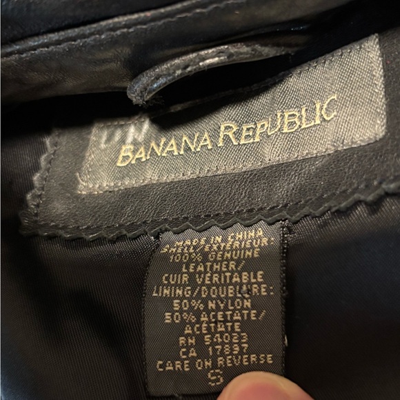 100% Genuine Leather jacket Banana Republic - Picture 12 of 12